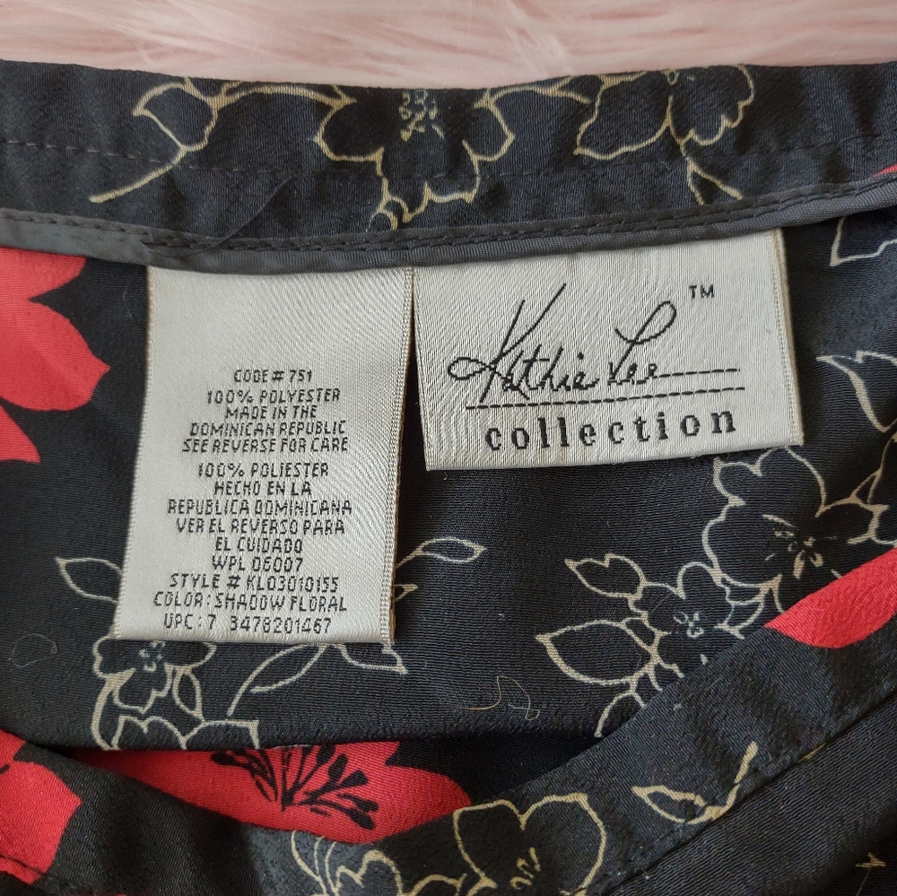 90s red and black floral maxi skirt - Picture 2 of 5
